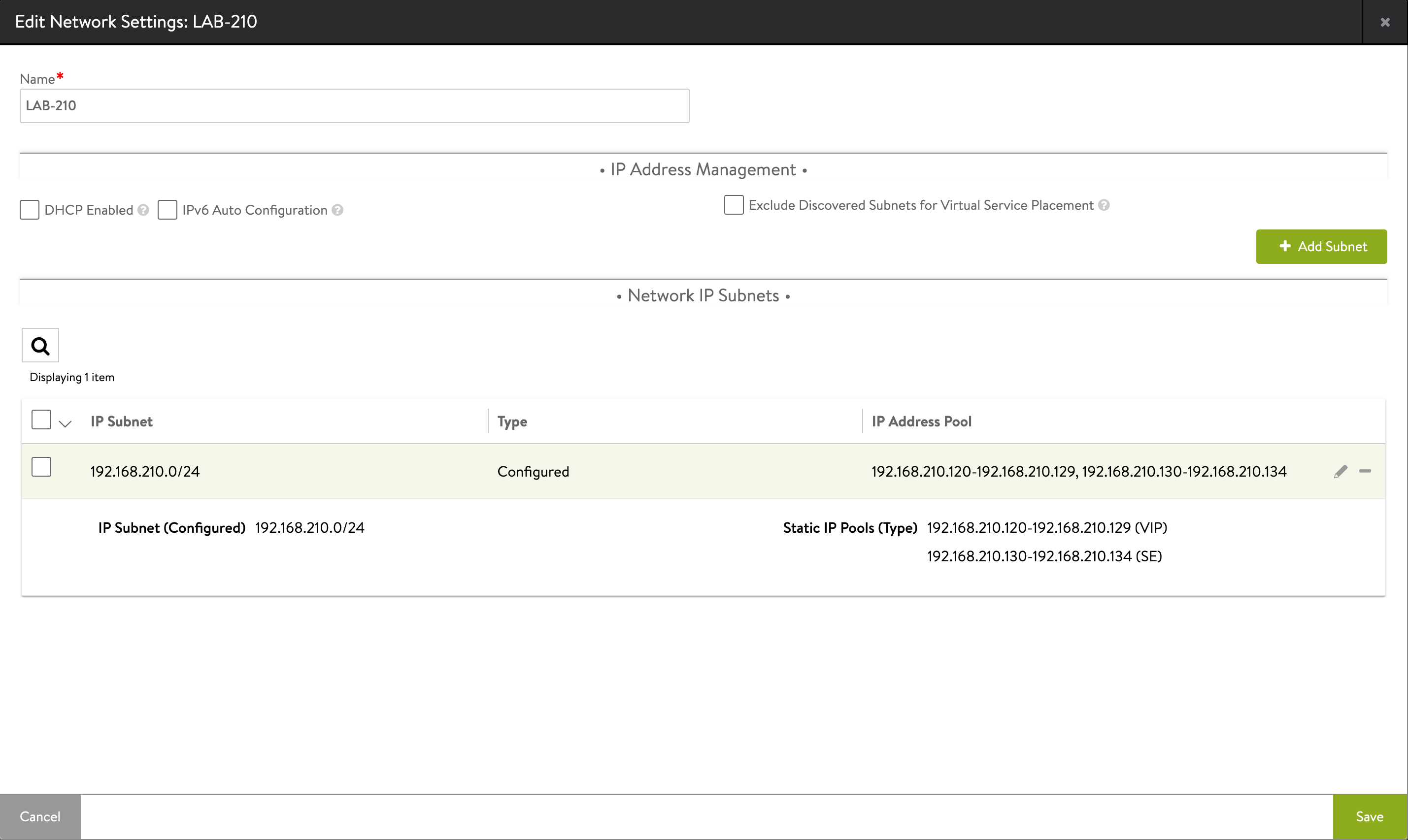 vSphere Cloud Network