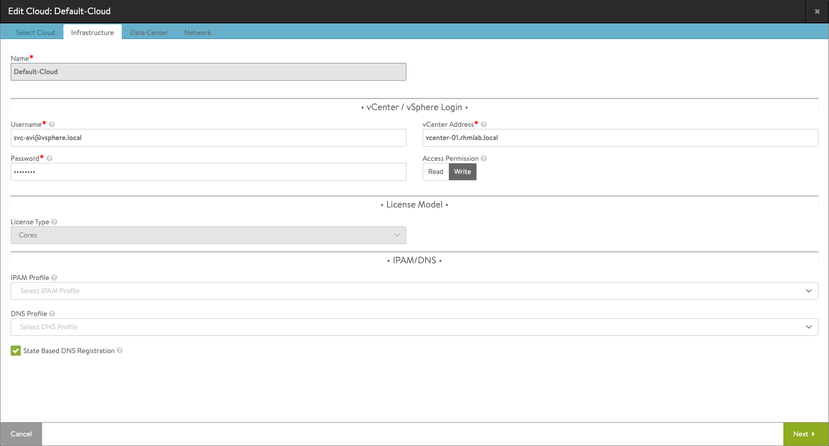 Cloud Infrastructure details