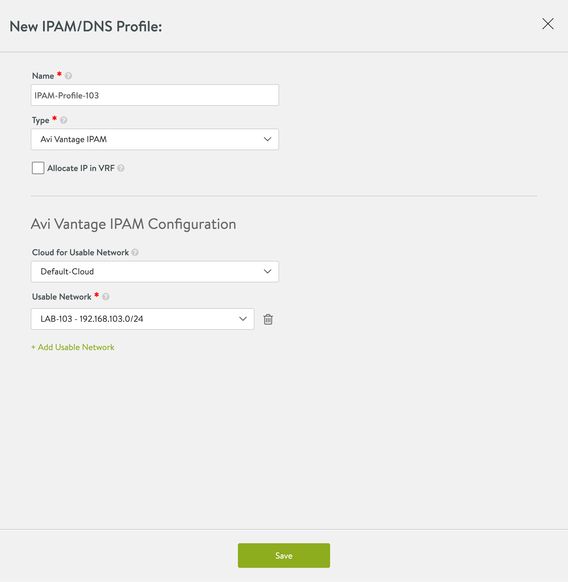 Configure profile