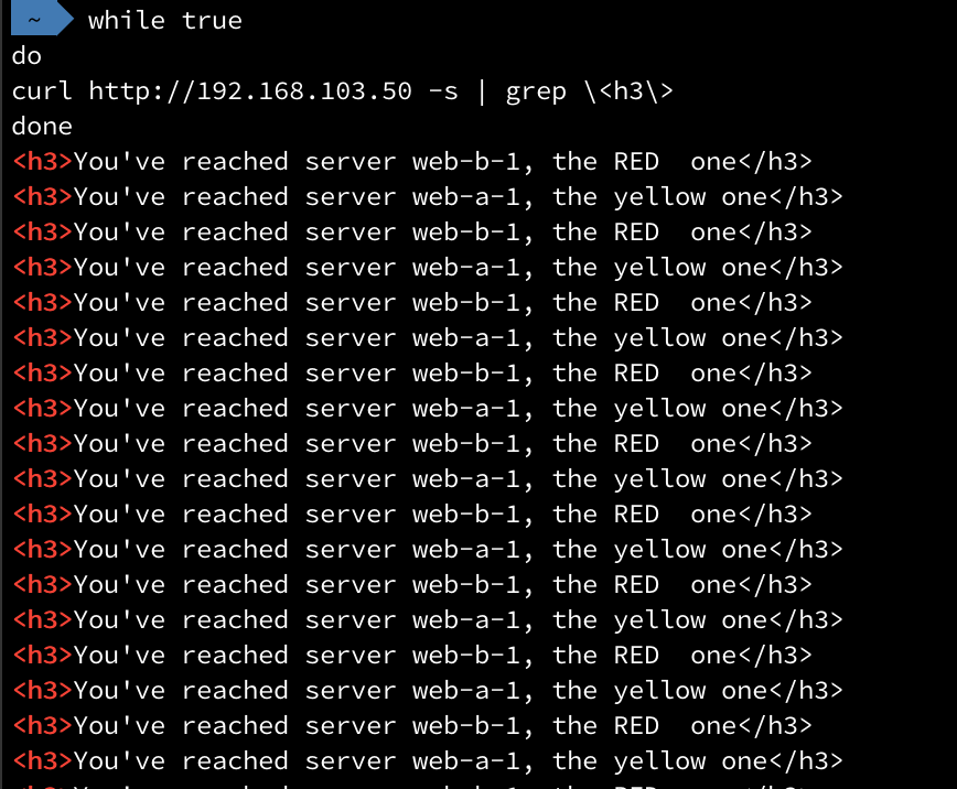 Round robin load balancing