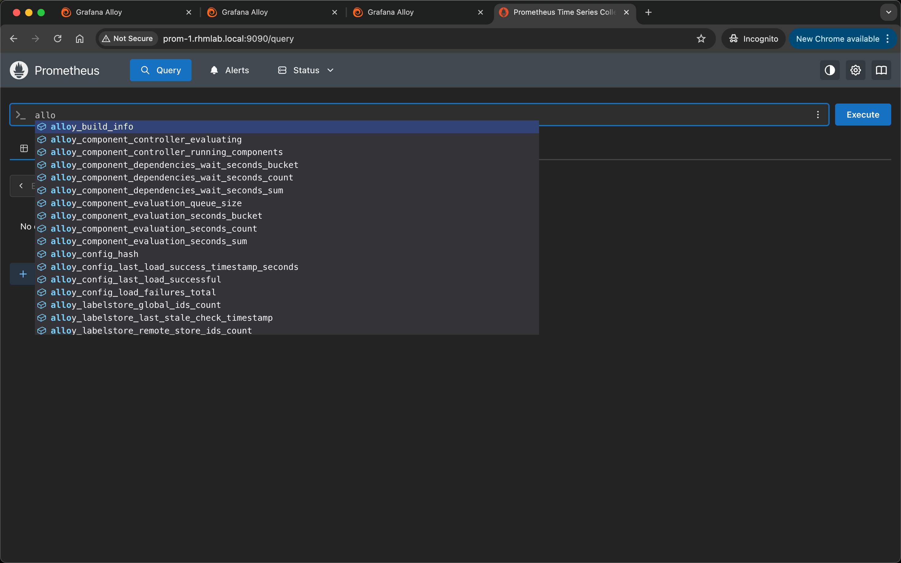 Prometheus receiving Alloy metrics