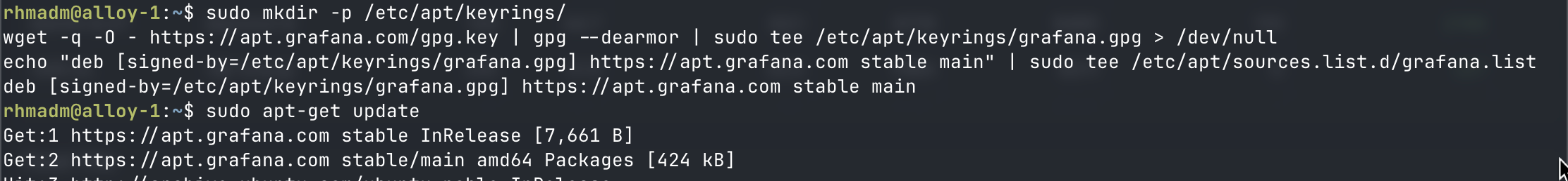 Add Grafana apt repository