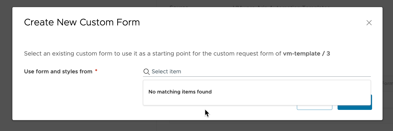 No custom forms available