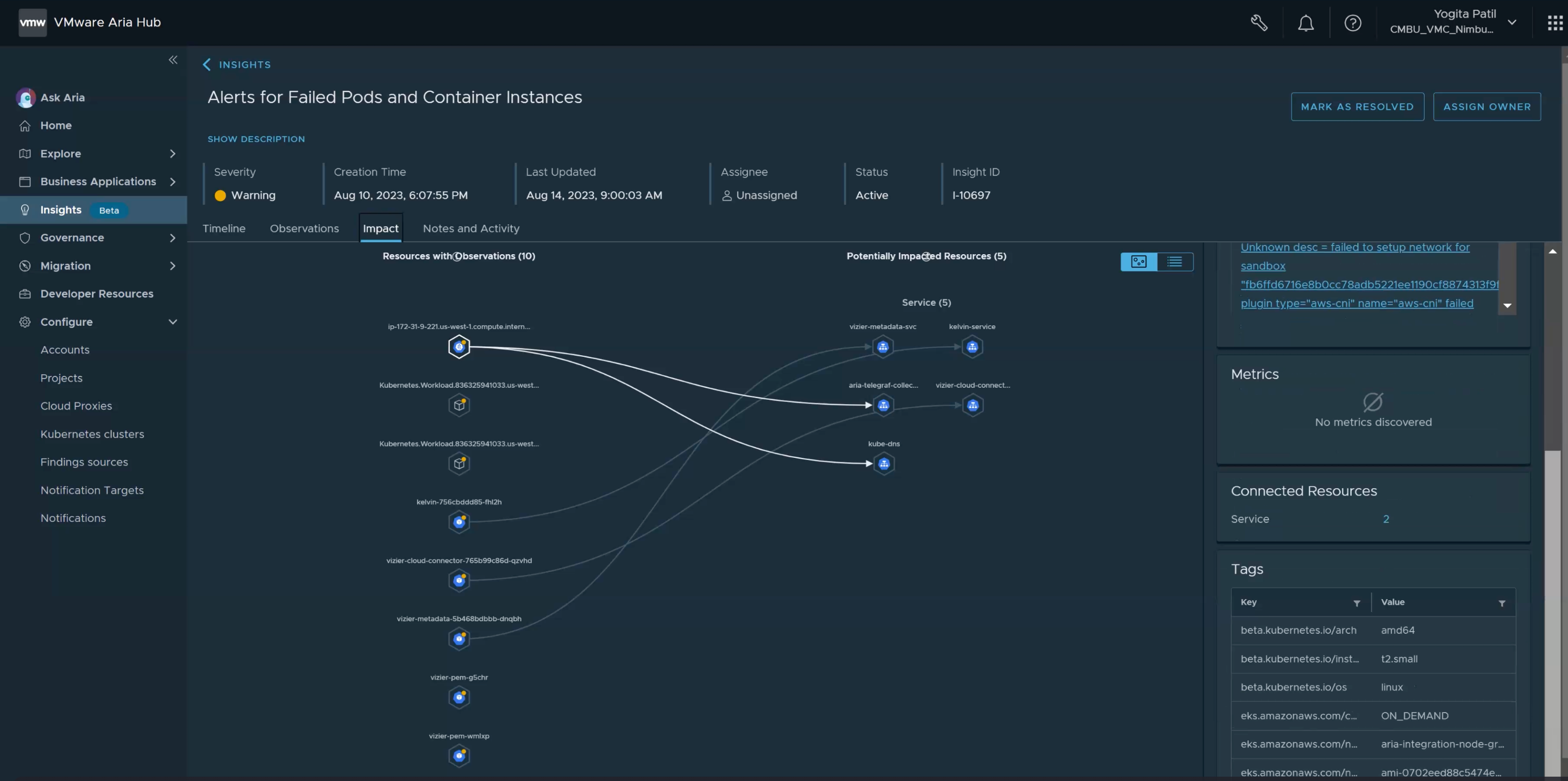 Troubleshooting with Insights