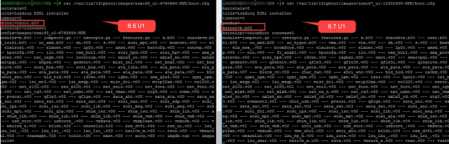 Boot cfg differences