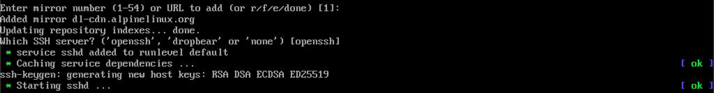 Select ssh server