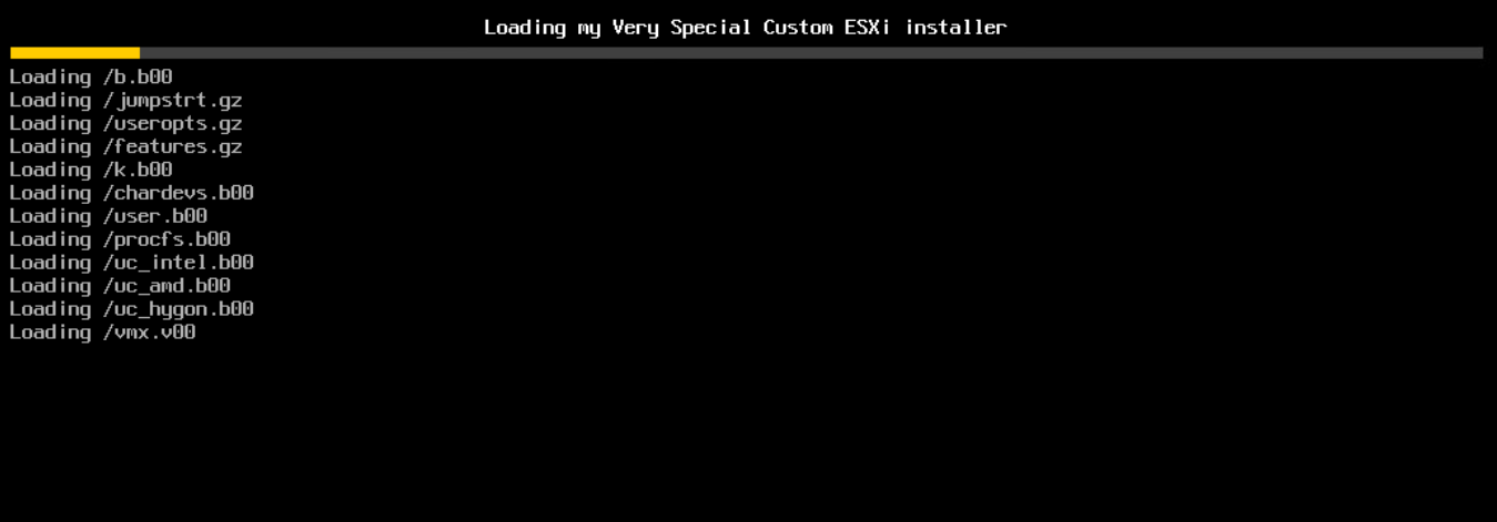 Installer starting, note the title