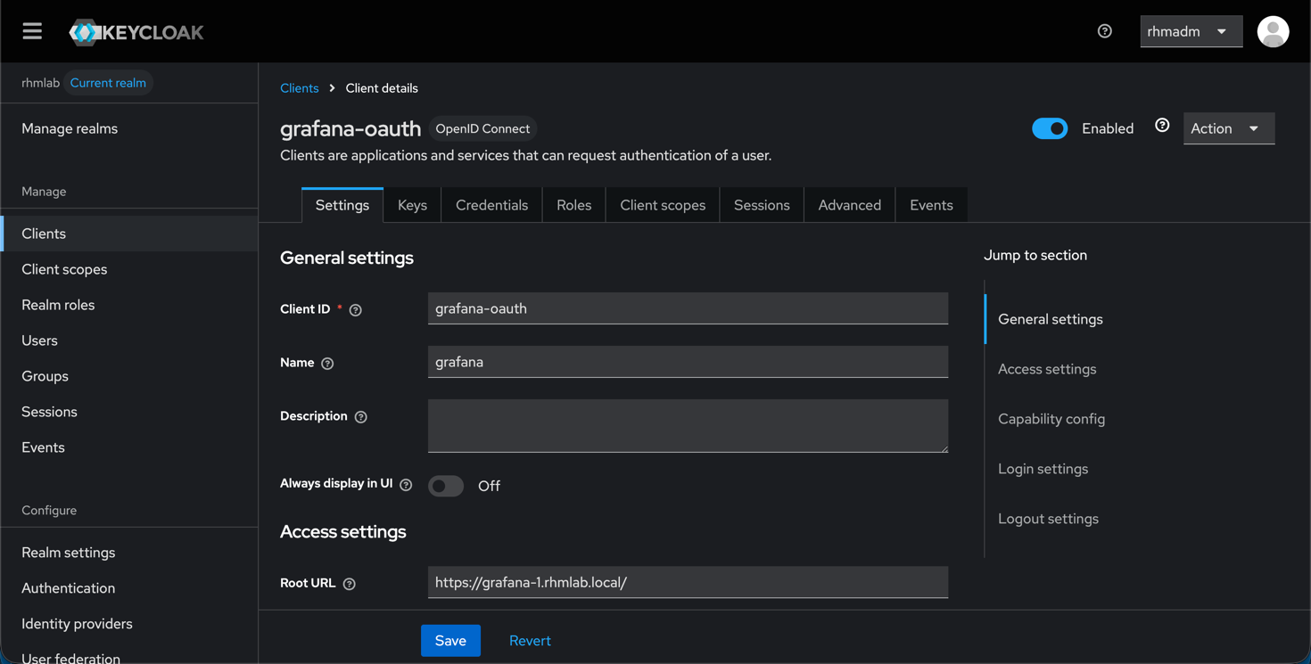 Creating a client for Grafana