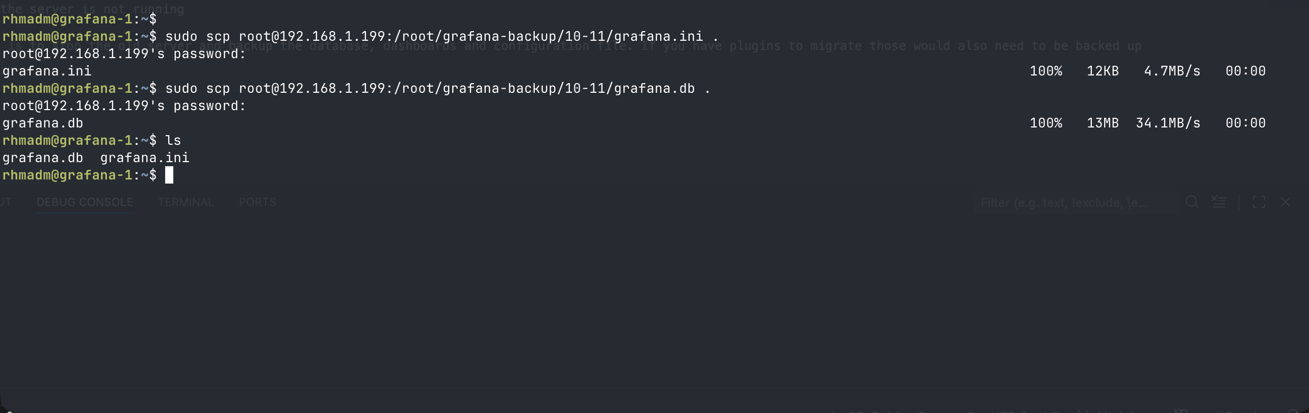 Copy database and configuration from old server