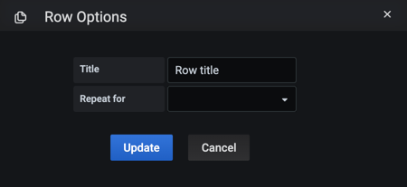 Row options