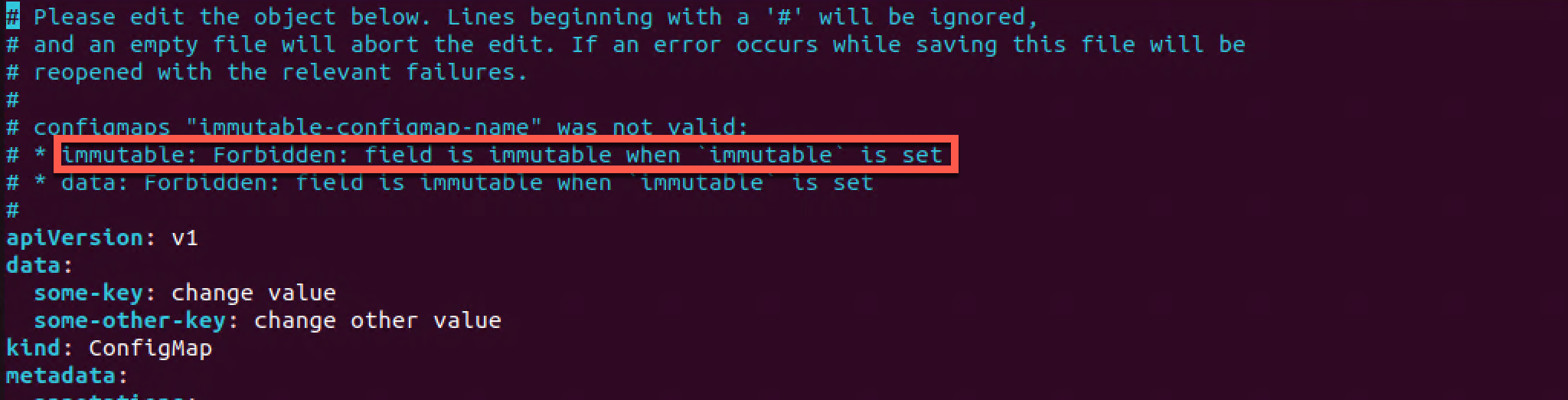 Try to remove immutable field
