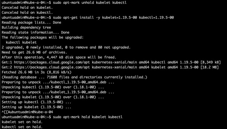 Upgrade kubelet and kubectl on worker node