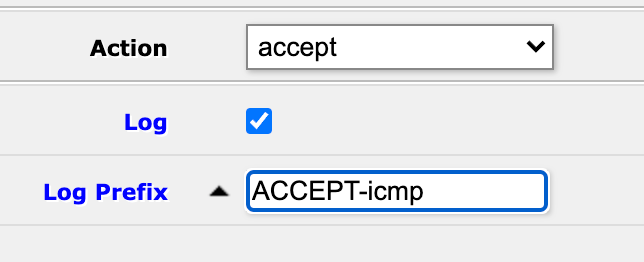 Log action with a prefix