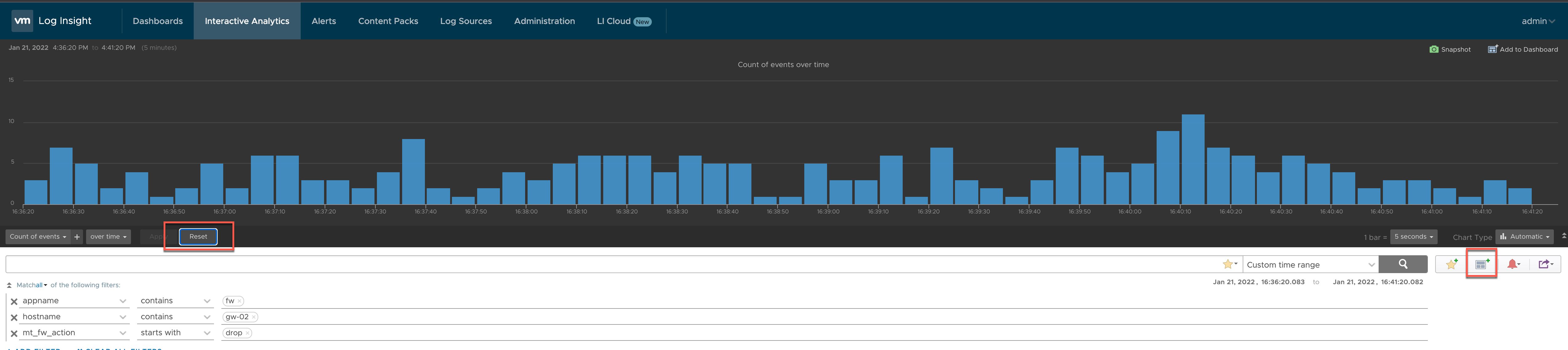 Add current query to dashboard