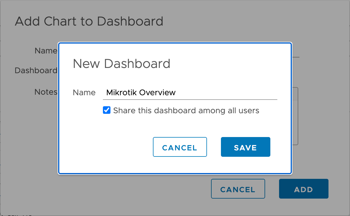 Create new dashboard