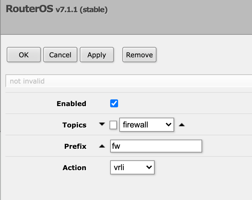 Create remote logging action