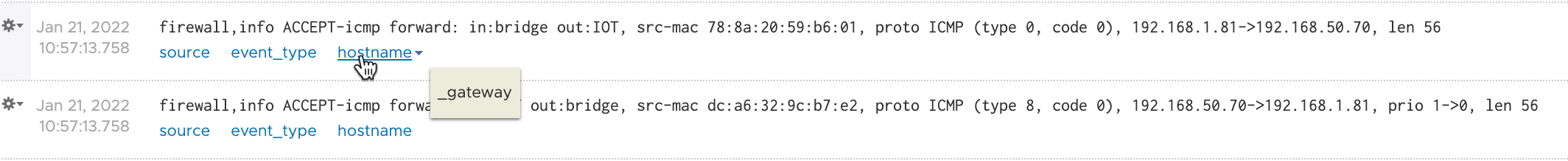 Syslog message without BSD option