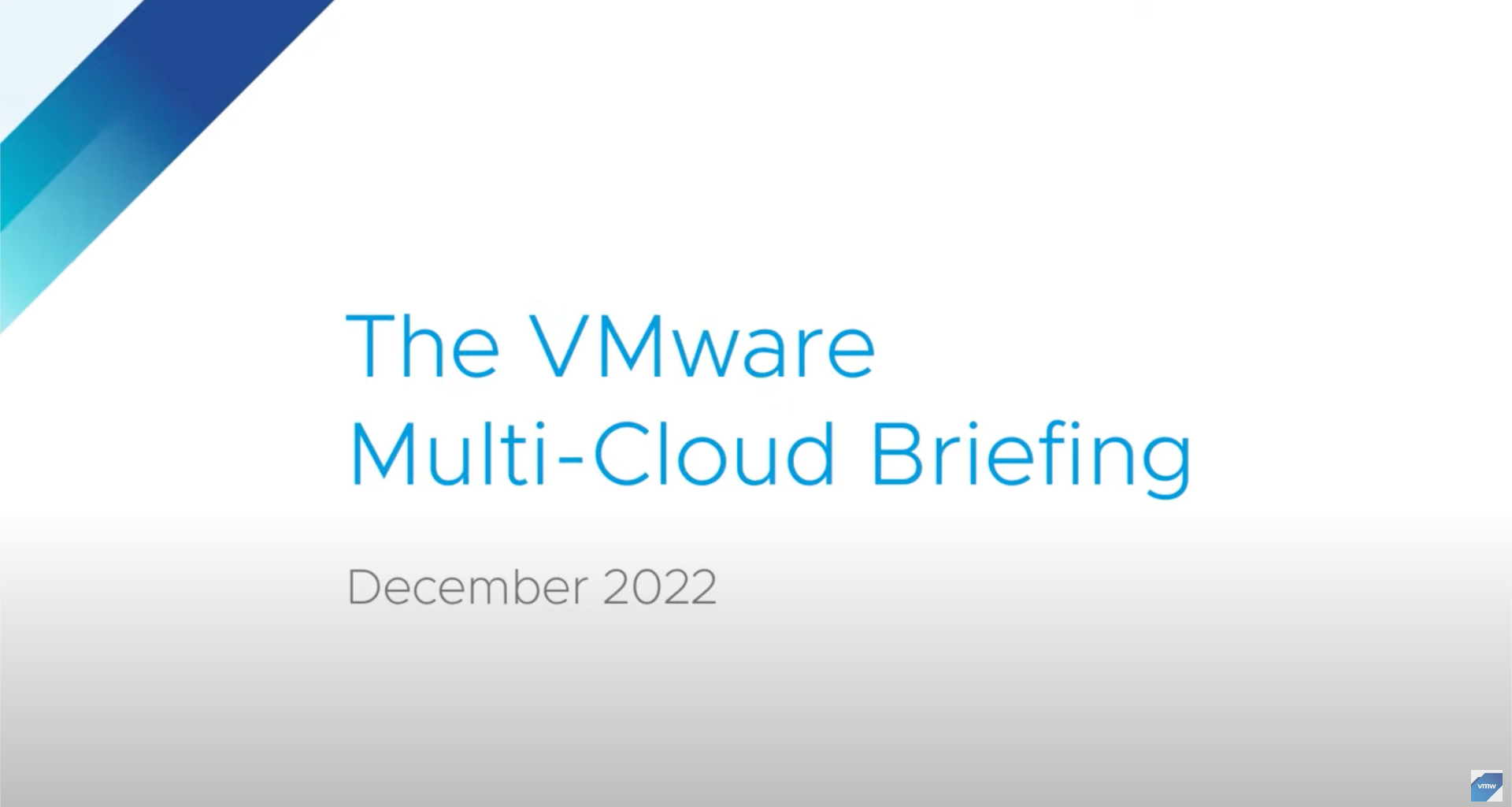 VMware Aria and December Multi-Cloud briefing