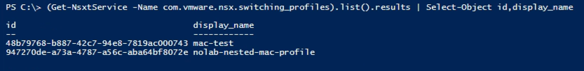 PowerCLI switching profile list