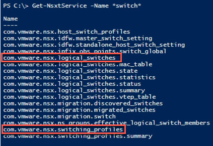 Switch classes available in PowerCLI