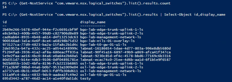 PowerCLI switch list