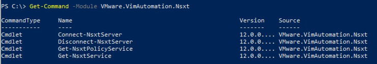 NSX-T PowerCLI cmdlets