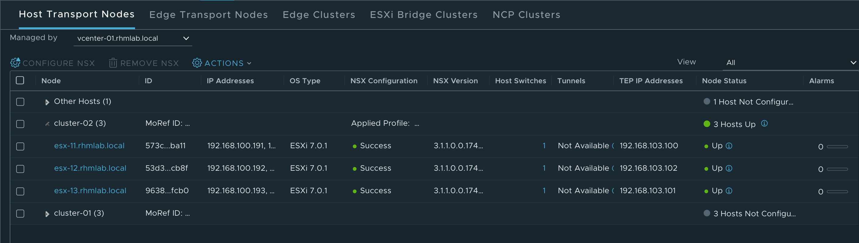 Hosts configured