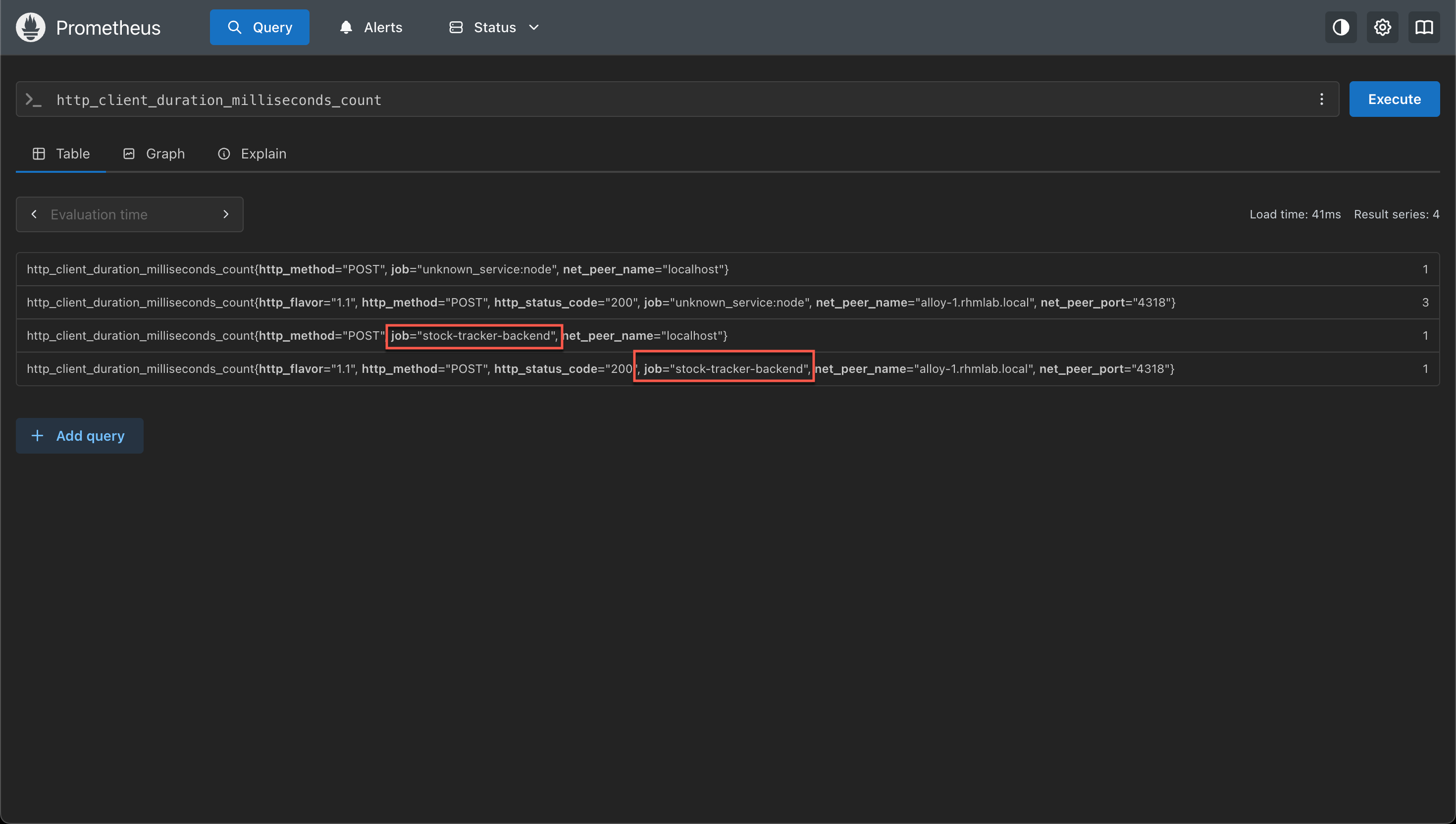 Updated service name in Prometheus