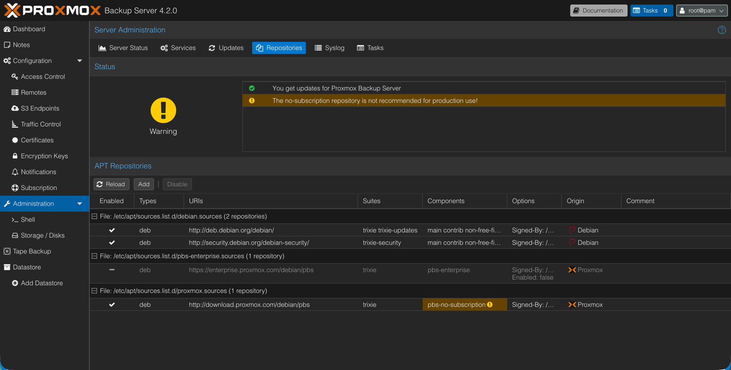 Change software repository
