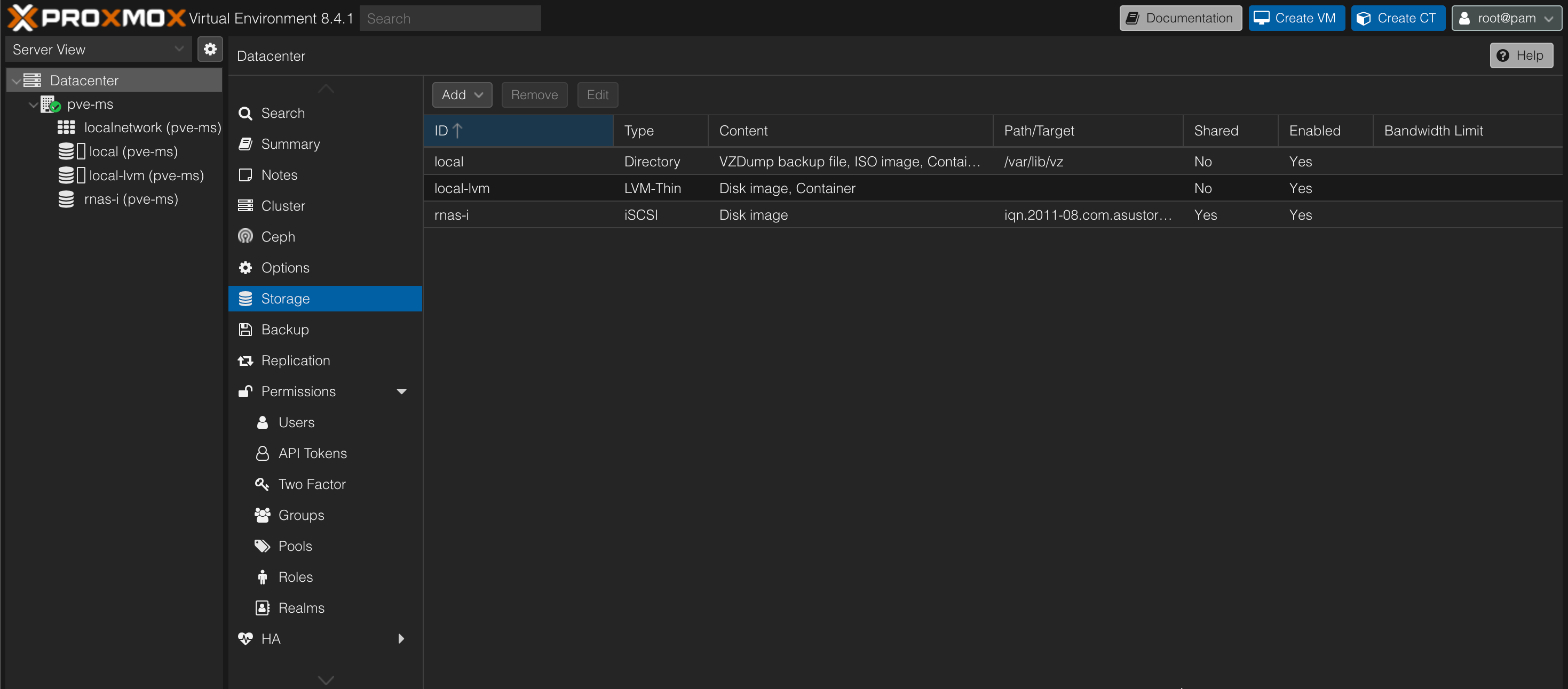 iSCSI target added