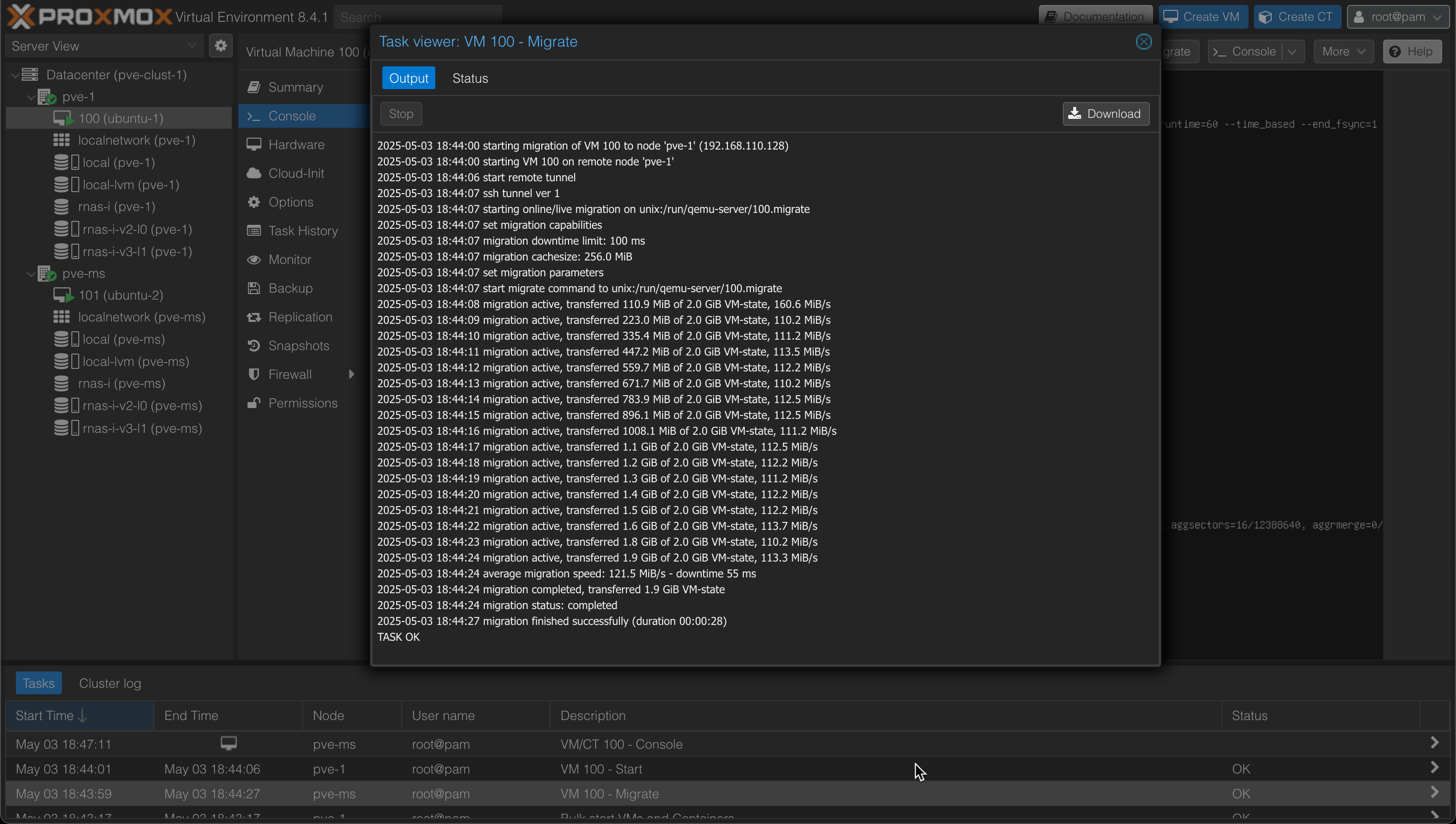 Migrate VM to other host