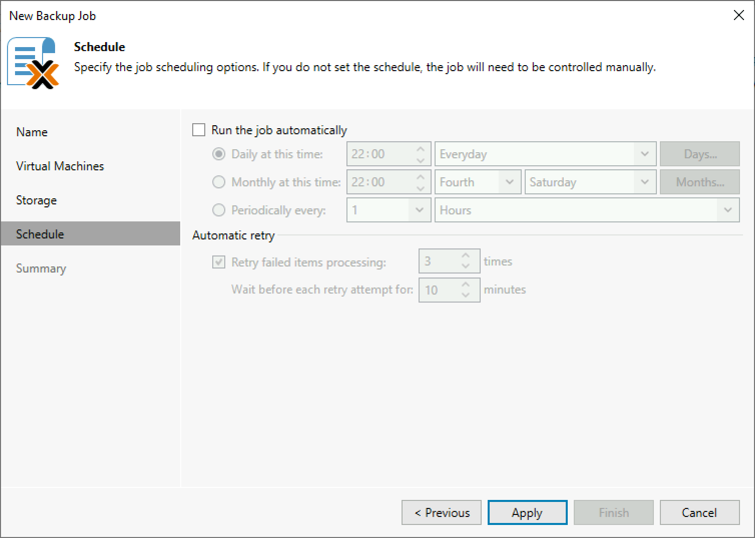 Choose backup repository