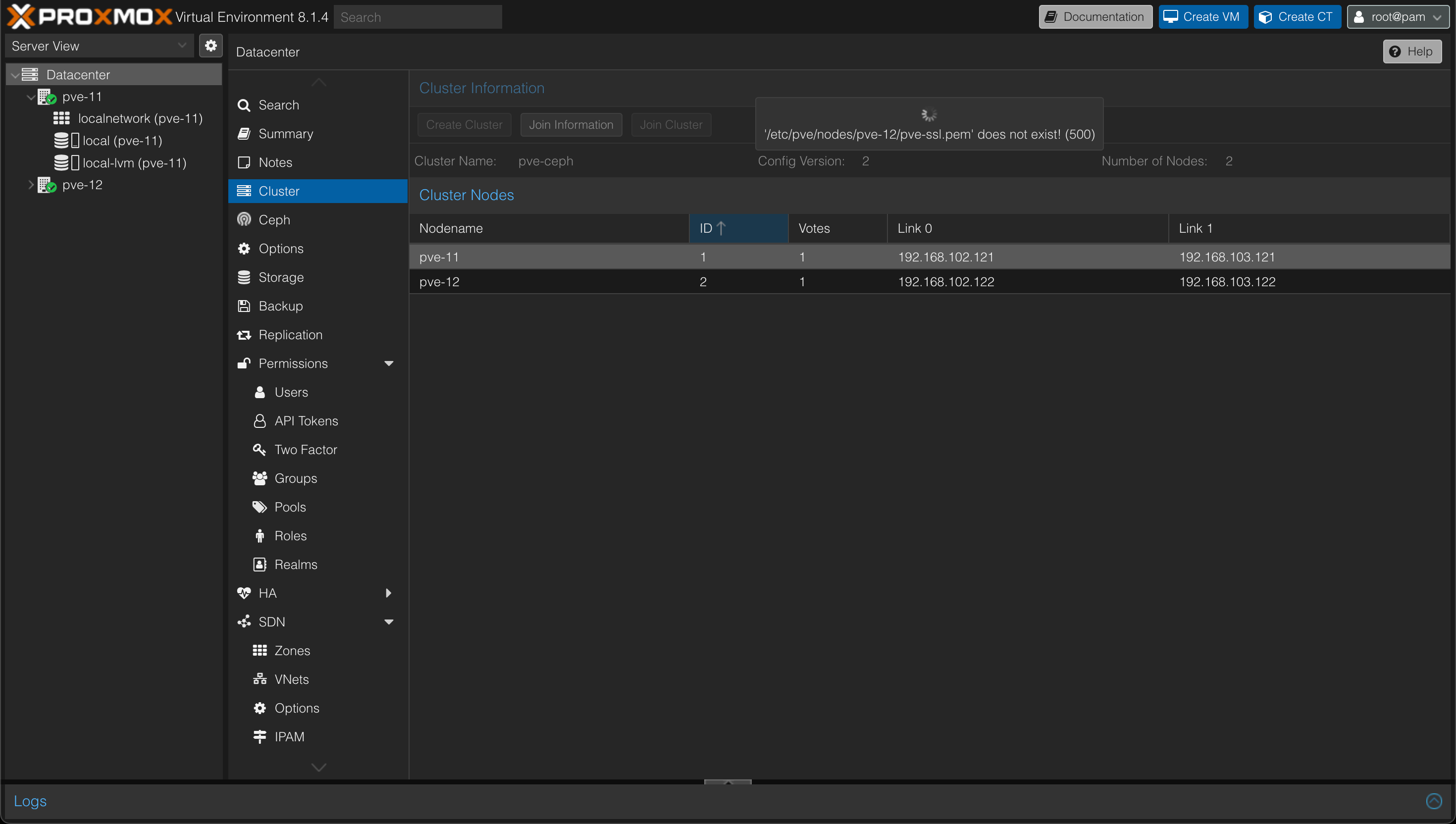 Node joined cluster