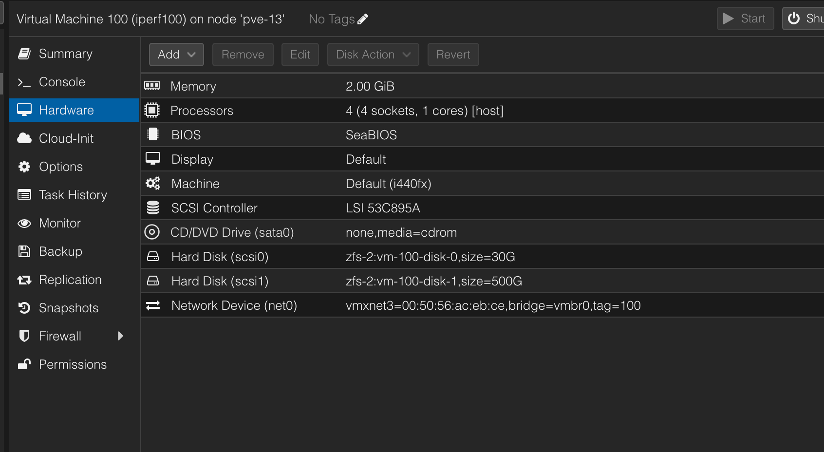 VM hardware after migration