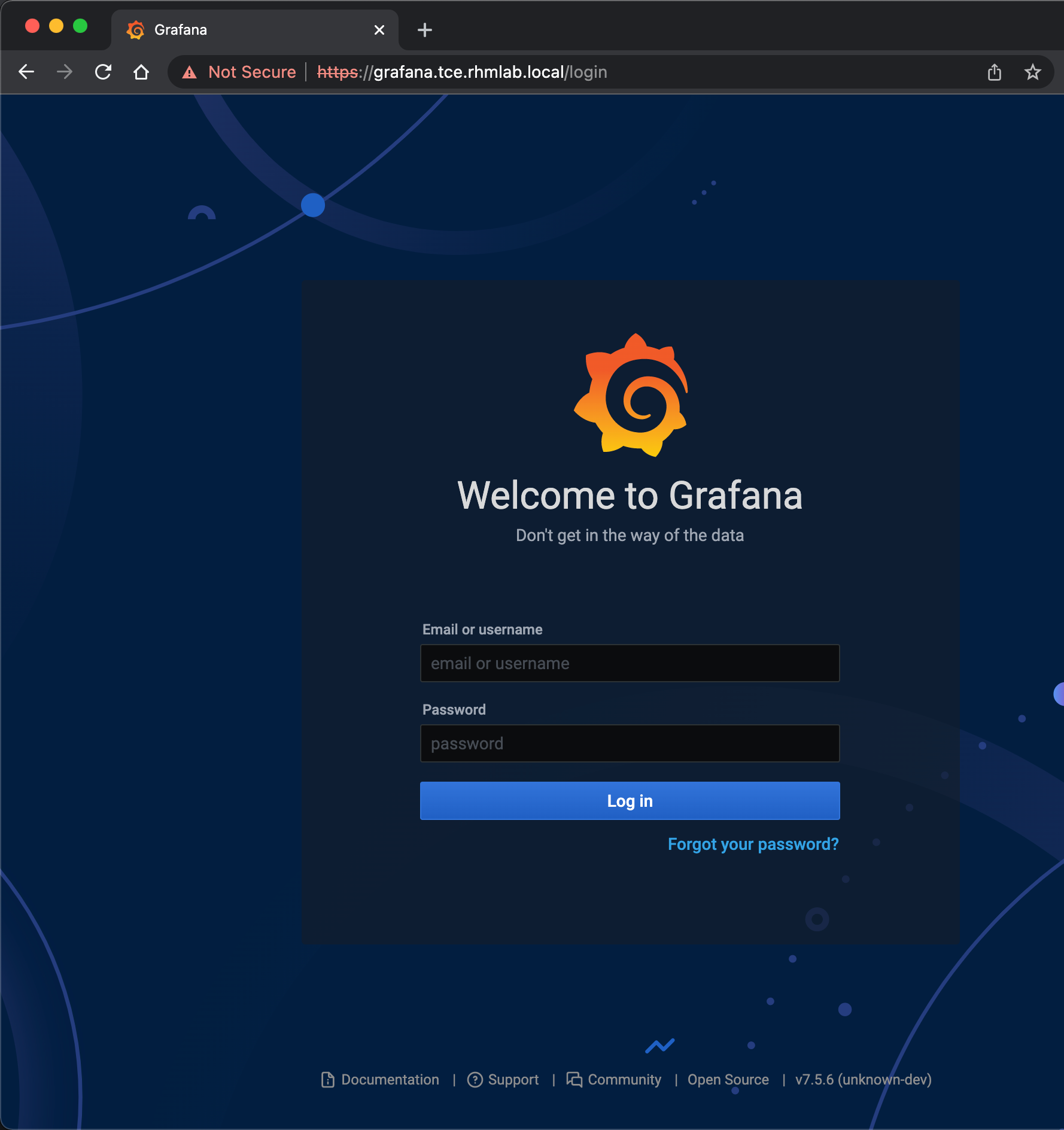Grafana browser