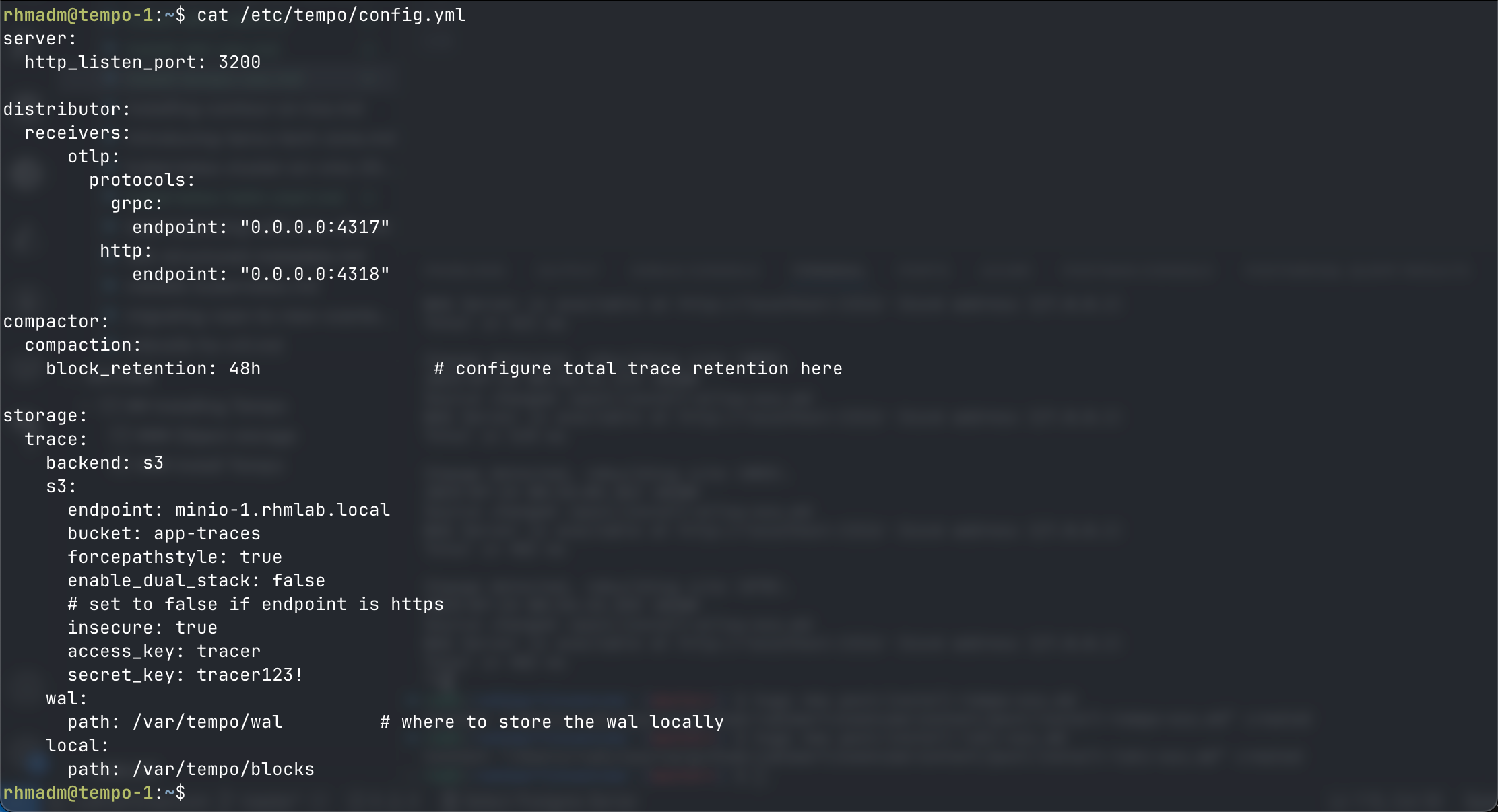 Tempo config file