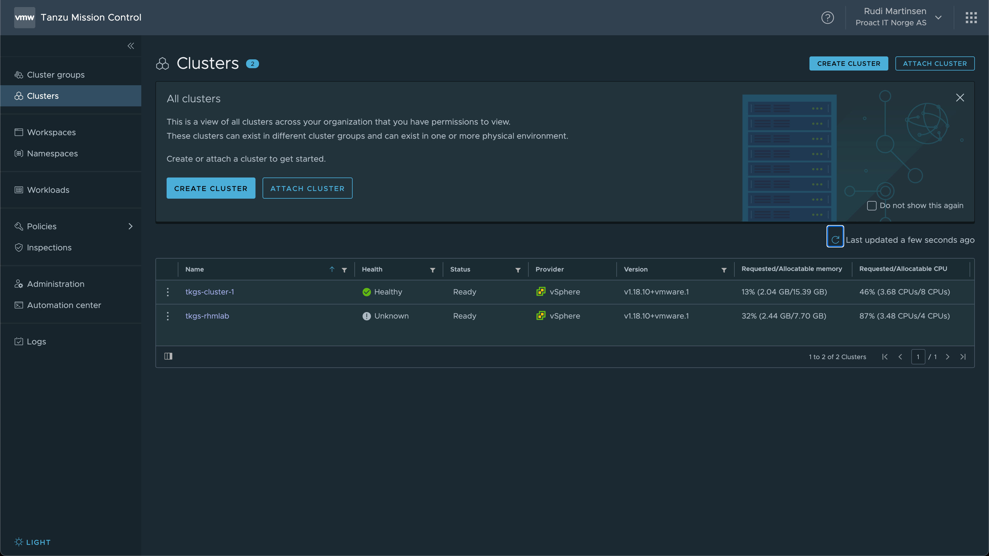 Cluster Dashboard