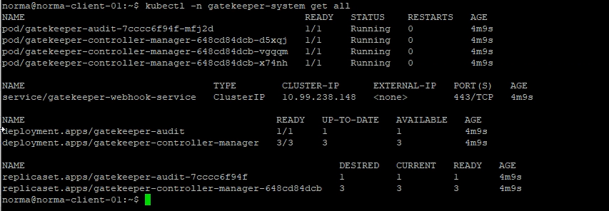 Gatekeeper namespace