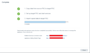 PSC migration finished