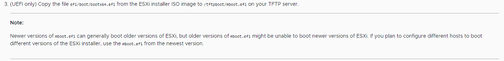 pxeboot vmware esxi 6