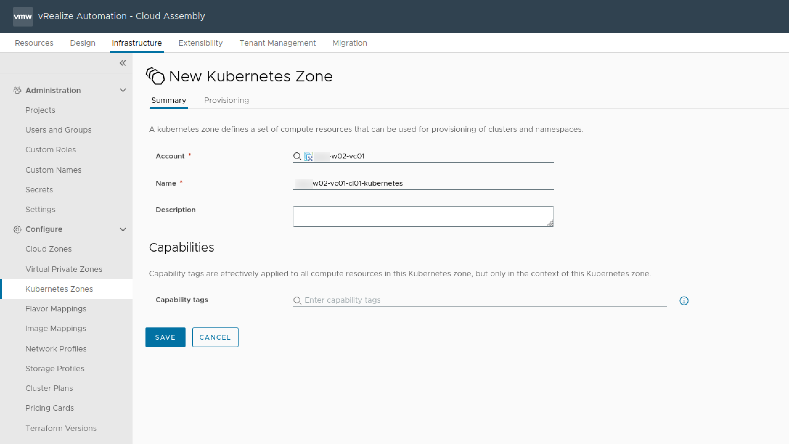 Add Kubernetes zone