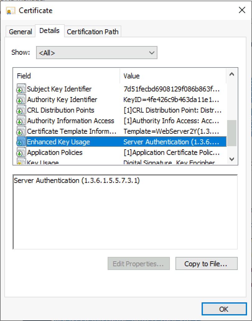 SSL certificate with Server Authentication