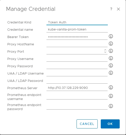 Native Kubernetes cluster credential