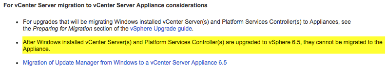 VCSA Migration tool